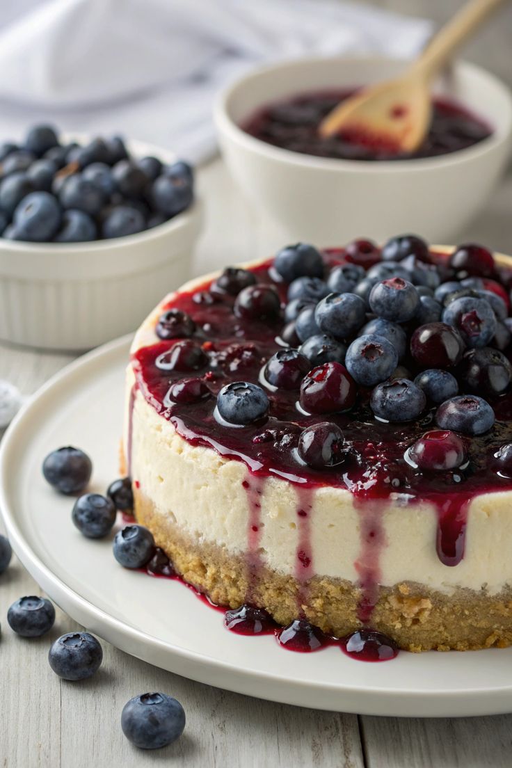 Blueberry Tiramisu Cheesecake